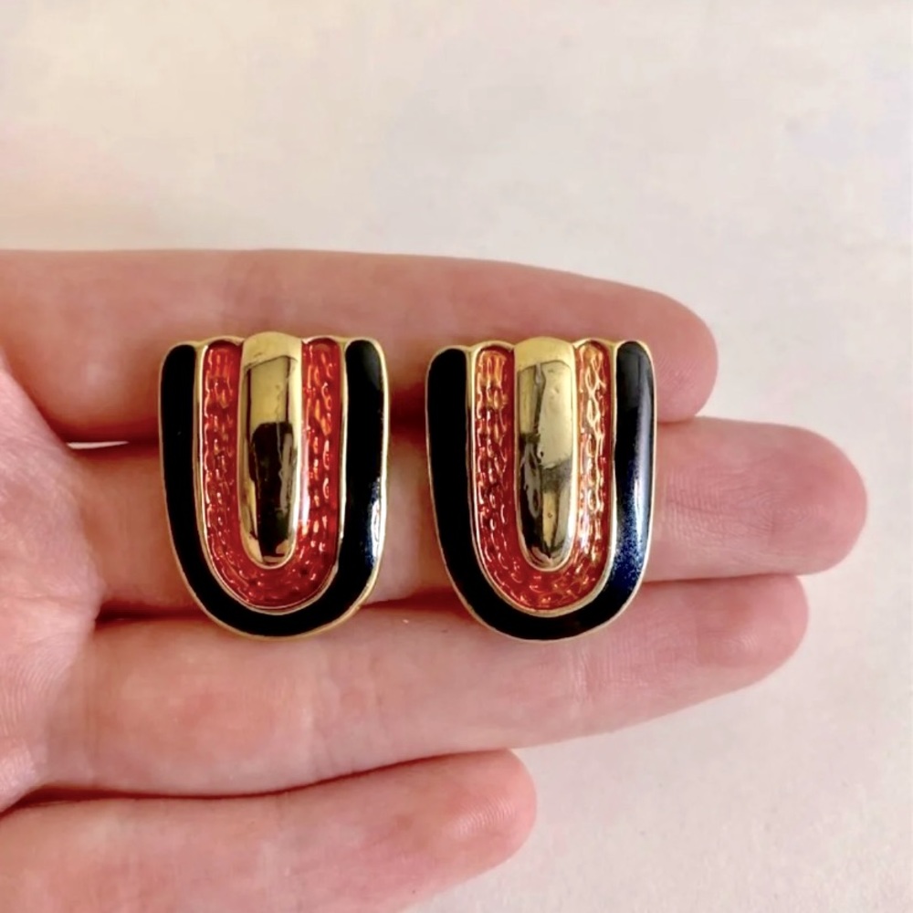 Retro Enamel Earrings‎